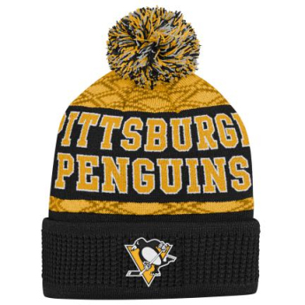 Pittsburgh Penguins czapka zimowa dziecięca Puck Pattern Cuffed Pom