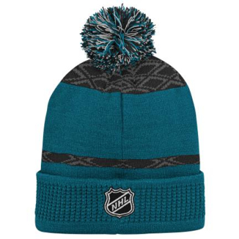 San Jose Sharks czapka zimowa dziecięca Puck Pattern Cuffed Pom