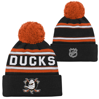 Anaheim Ducks czapka zimowa dziecięca Jacquard Cuffed Knit With Pomeee