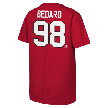 Chicago Blackhawks koszulka dziecięca Connor Bedard #98 NHL Flat Name & Number Short Sleeve Cotton