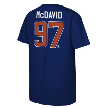 Edmonton Oilers koszulka dziecięca NHL Flat Captains Name & Number Short Sleeve Cotton