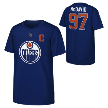 Edmonton Oilers koszulka dziecięca NHL Flat Captains Name & Number Short Sleeve Cotton