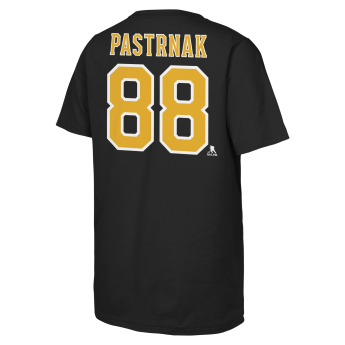 Boston Bruins koszulka dziecięca David Pastrnak #88 NHL Flat Name & Number Short Sleeve Cotton