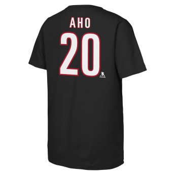 Carolina Hurricanes koszulka dziecięca Sebastian Aho #20 NHL Flat Name & Number Short Sleeve Cotton
