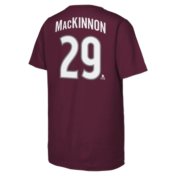 Colorado Avalanche koszulka dziecięca Nathan MacKinnon #29 NHL Flat Name & Number Short Sleeve Cotton