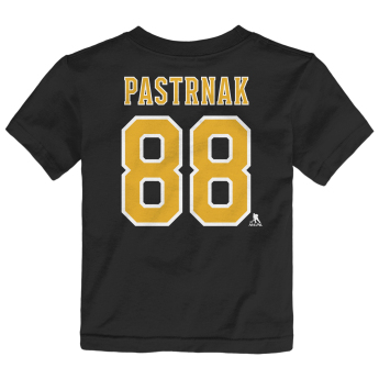 Boston Bruins koszulka dziecięca David Pastrnak #88 NHL Flat Name & Number Short