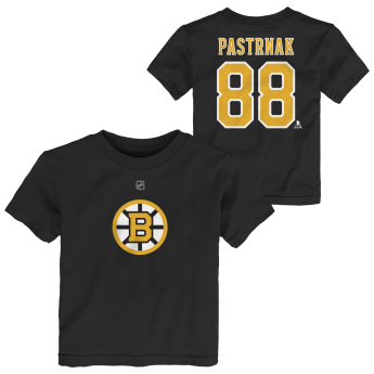Boston Bruins koszulka dziecięca David Pastrnak #88 NHL Flat Name & Number Short