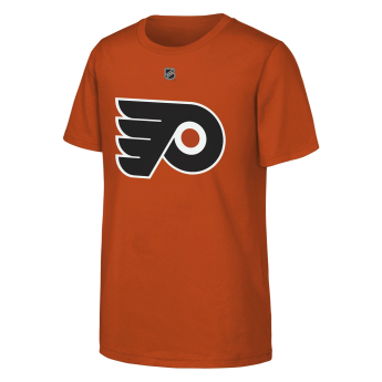 Philadelphia Flyers koszulka dziecięca Travis Konecny #11 NHL Flat Name & Number Short Sleeve Cotton