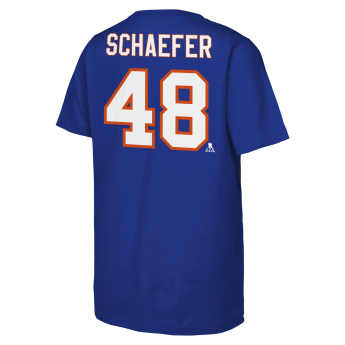 New York Islanders koszulka dziecięca Matthew Schaefer #48 NHL Flat Name & Number Short Sleeve Cotton