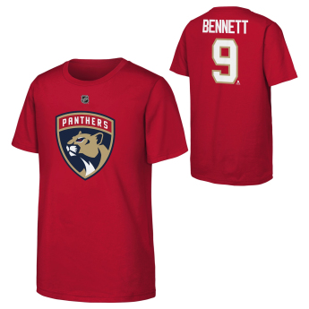Florida Panthers koszulka dziecięca Sam Bennett #9 NHL Flat Name & Number Short Sleeve Cotton