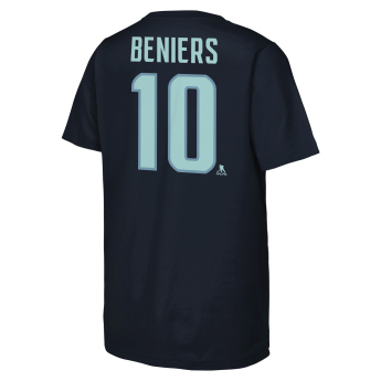 Seattle Kraken koszulka dziecięca Matty Beniers #10 NHL Flat Name & Number Short Sleeve Cotton