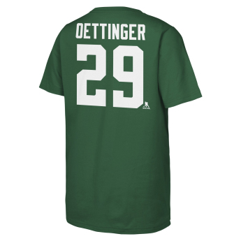 Dallas Stars koszulka dziecięca Jake Oettinger #29 NHL Flat Name & Number Short Sleeve Cotton