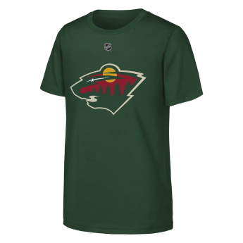 Minnesota Wild koszulka dziecięca Brock Faber #7 NHL Flat Name & Number Short Sleeve Cotton