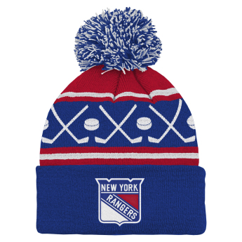 New York Rangers czapka zimowa dziecięca NHL Face-Off Cuff Pom