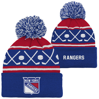 New York Rangers czapka zimowa dziecięca NHL Face-Off Cuff Pom