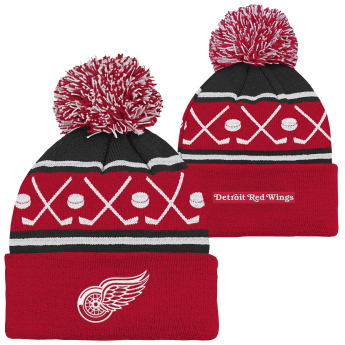 Detroit Red Wings czapka zimowa dziecięca NHL Face-Off Cuff Pom