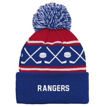 New York Rangers czapka zimowa dziecięca NHL Face-Off Cuff Pom