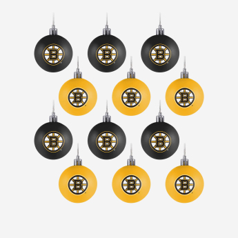 Boston Bruins ozdoby świąteczne NHL 12 Pack Ball Ornament Set