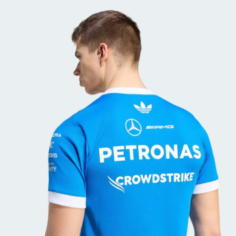 Mercedes AMG Petronas koszulka męska F1 Blue with Sponsor Logos - SILVERSTONE 2026 Edition