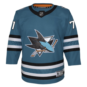 San Jose Sharks dres dziecięcy Macklin Celebrini #71 NHL Premier Home/Team