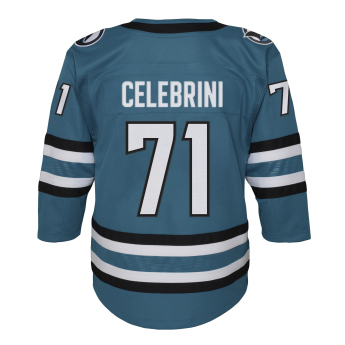 San Jose Sharks dres dziecięcy Macklin Celebrini #71 NHL Premier Home/Team
