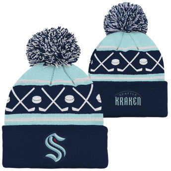 Seattle Kraken czapka zimowa dziecięca NHL Face-Off Cuff Pom
