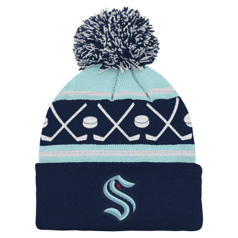 Seattle Kraken czapka zimowa dziecięca NHL Face-Off Cuff Pom