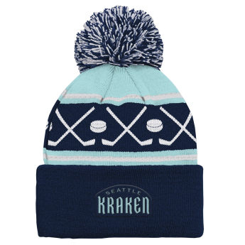 Seattle Kraken czapka zimowa dziecięca NHL Face-Off Cuff Pom