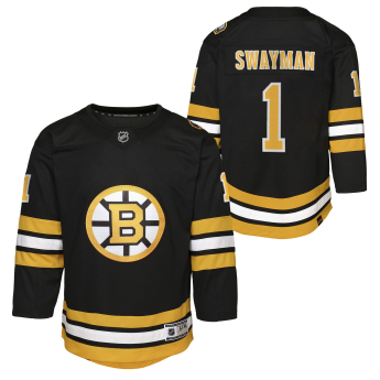Boston Bruins dziecięca koszulka meczowa Jeremy Swayman #1 NHL Premier Home/Team