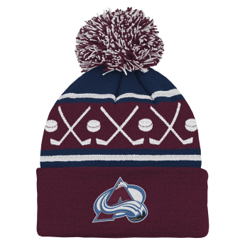 Colorado Avalanche czapka zimowa dziecięca NHL Face-Off Cuff Pom
