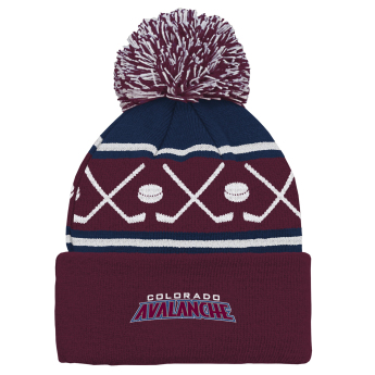 Colorado Avalanche czapka zimowa dziecięca NHL Face-Off Cuff Pom
