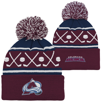 Colorado Avalanche czapka zimowa dziecięca NHL Face-Off Cuff Pom