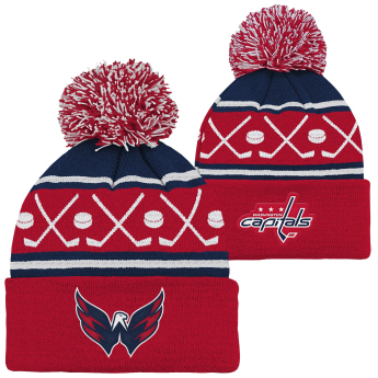 Washington Capitals czapka zimowa dziecięca NHL Face-Off Cuff Pom