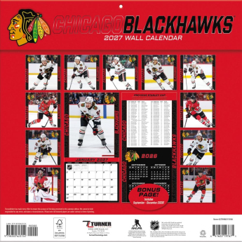 Chicago Blackhawks kalendarz NHL 2027 Wall
