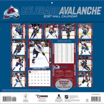 Colorado Avalanche kalendarz NHL 2027 Wall