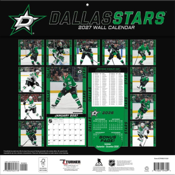 Dallas Stars kalendarz NHL 2027 Wall