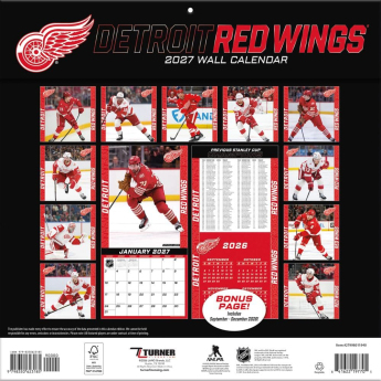 Detroit Red Wings kalendarz NHL 2027 Wall