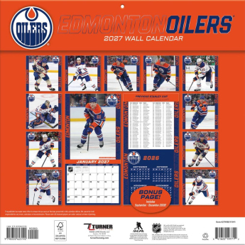 Edmonton Oilers kalendarz NHL 2027 Wall