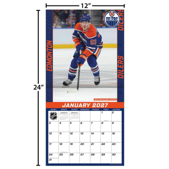 Edmonton Oilers kalendarz NHL 2027 Wall