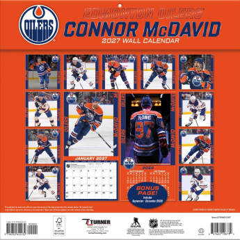 Edmonton Oilers kalendarz NHL #97 Connor McDavid 2027 Wall
