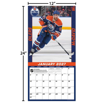 Edmonton Oilers kalendarz NHL #97 Connor McDavid 2027 Wall