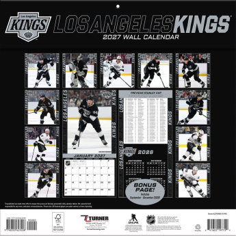 Los Angeles Kings kalendarz NHL 2027 Wall