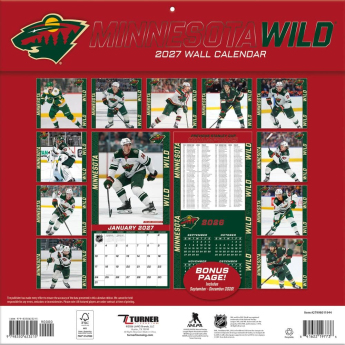 Minnesota Wild kalendarz NHL 2027 Wall