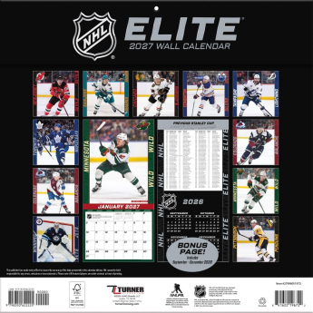 NHL produkty kalendarz Elite 2027 Wall