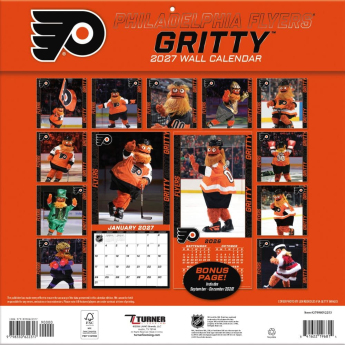 Philadelphia Flyers kalendarz Gritty 2027 Wall