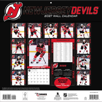 New Jersey Devils kalendarz NHL 2027 Wall