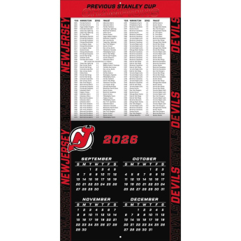 New Jersey Devils kalendarz NHL 2027 Wall