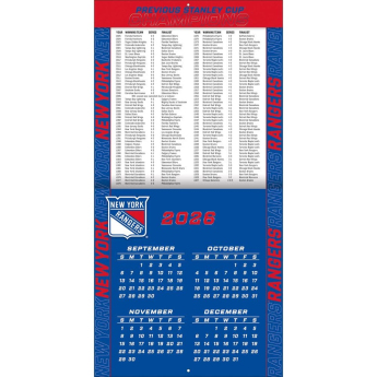 New York Rangers kalendarz NHL 2027 Wall