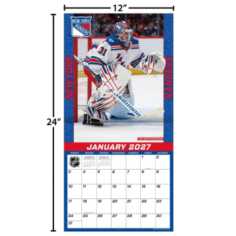 New York Rangers kalendarz NHL 2027 Wall