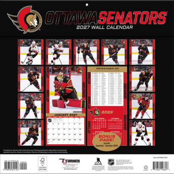 Ottawa Senators kalendarz NHL 2027 Wall